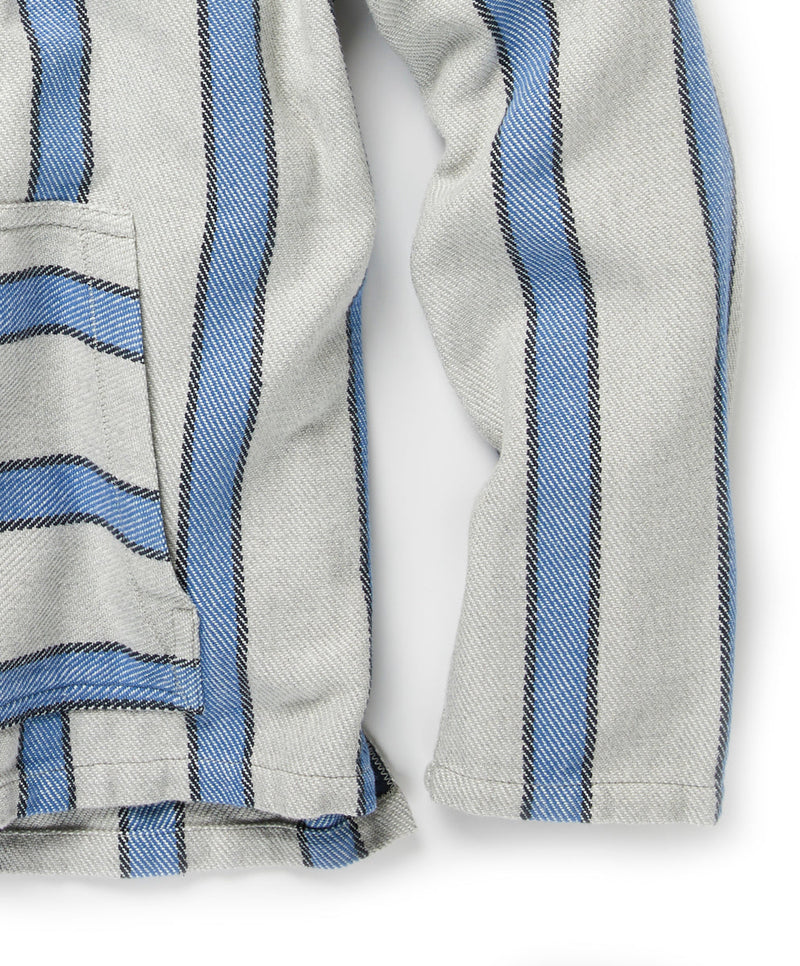 Outerknown - Baja Blanket Pullover - Vintage Indigo Beni Stripe (Small)