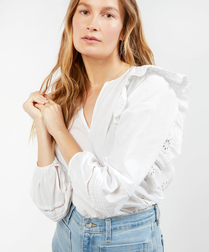 Outerknown - Jolie Ruffle Top - Bright White