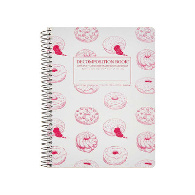 Decomposition - Large Spiral Notebook Ruled - Donut Time