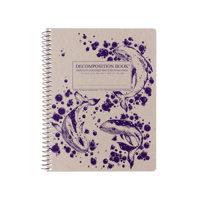 Decomposition - Large Spiral Notebook Plain - Humpback Whales
