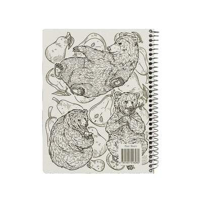 Decomposition - Large Spiral Notebook Ruled - Pear Bears