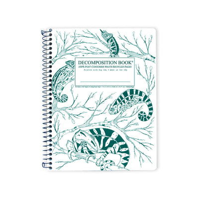 Decomposition - Large Spiral Notebook Ruled - Chameleons