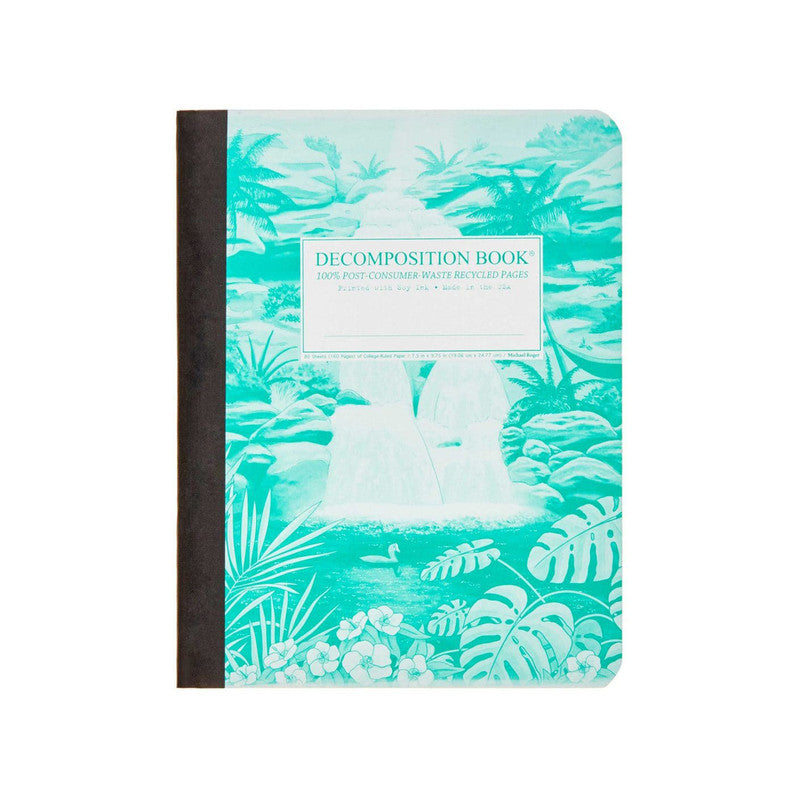 Decomposition - Large Notebook Ruled - Hawaiian Waterfall