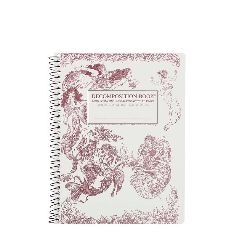 Decomposition - Large Spiral Notebook Ruled - Mermaids