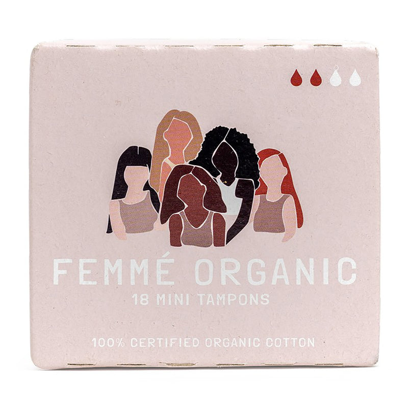 Femme Organic Cotton Tampons - Mini (18pc)