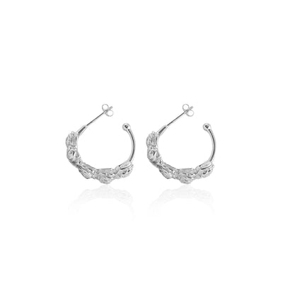 FLORES HOOPS - SILVER