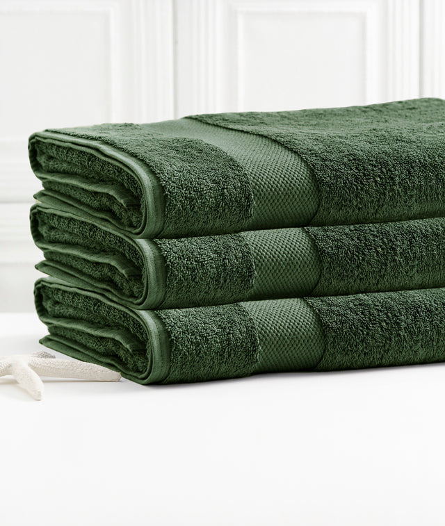Bhumi Bath Sheets - Forest Green