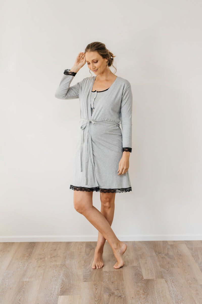 Robe in Grey Marle