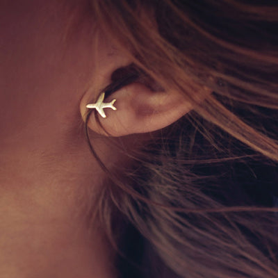 Just Plane Adventurous Earrings (Gold)