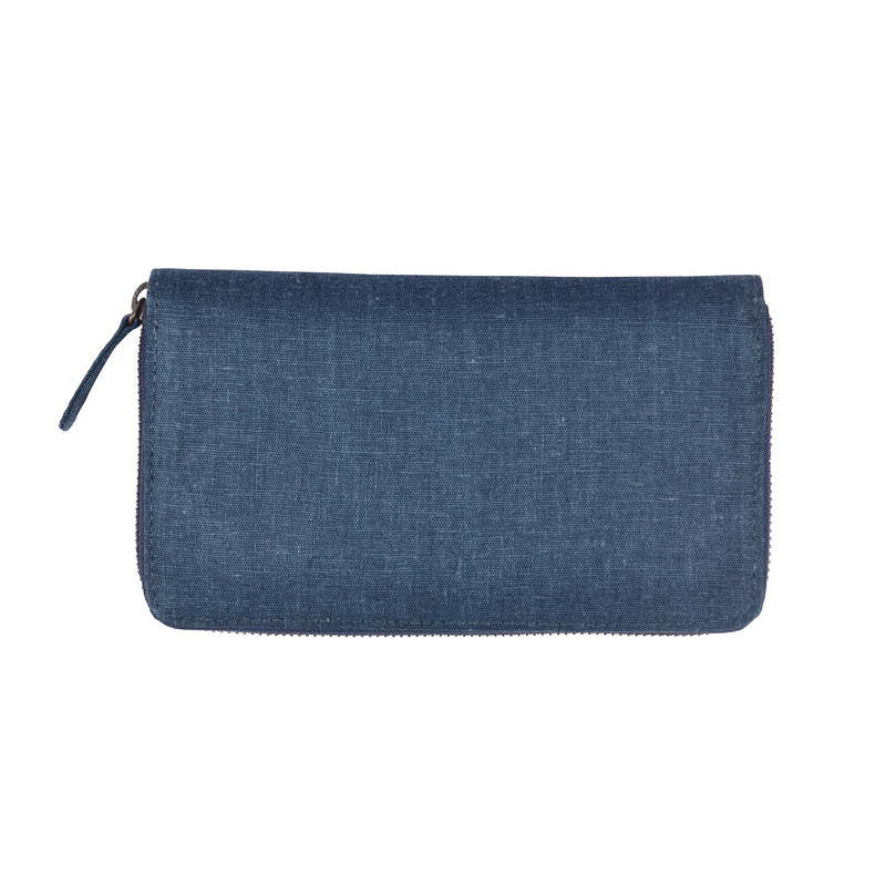The Gary Wallet - Ocean Blue **Organically Plant Dyed**