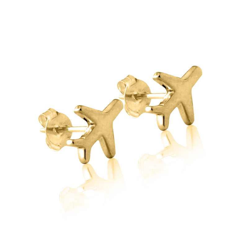 Just Plane Adventurous Earrings (Gold)