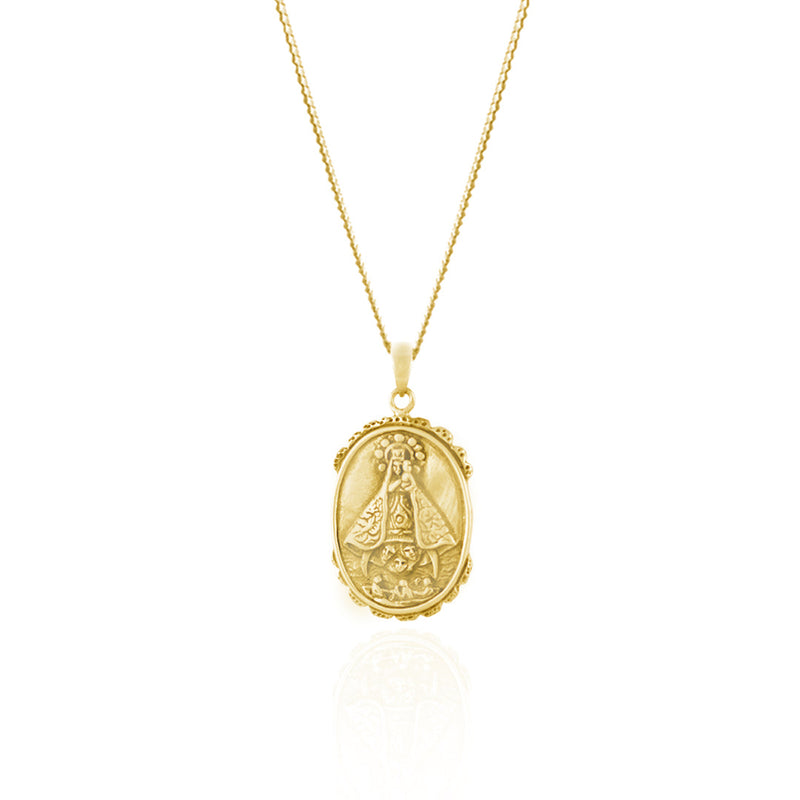 9KT SOLID GOLD Our Lady of Charity - Patroness of Cuba Necklace