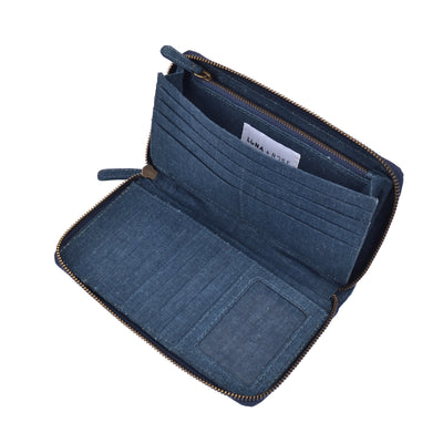 The Gary Wallet - Ocean Blue **Organically Plant Dyed**