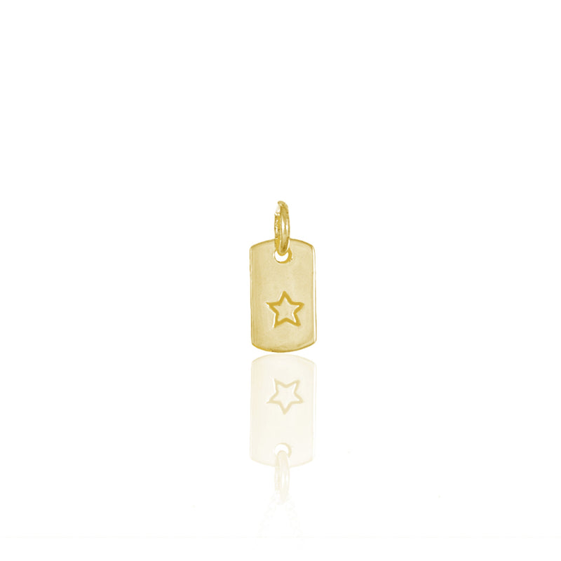 Starry Nights - Rectangle Charm - Gold
