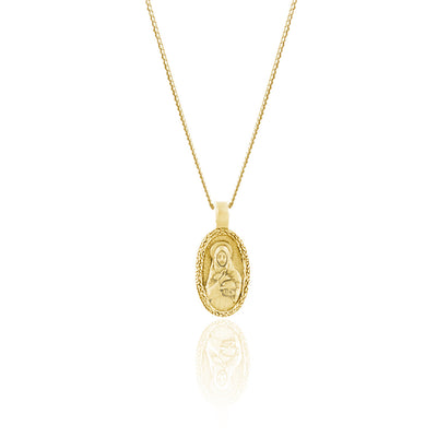 St Melangell - Patron Saint of Small Animals Necklace - Gold