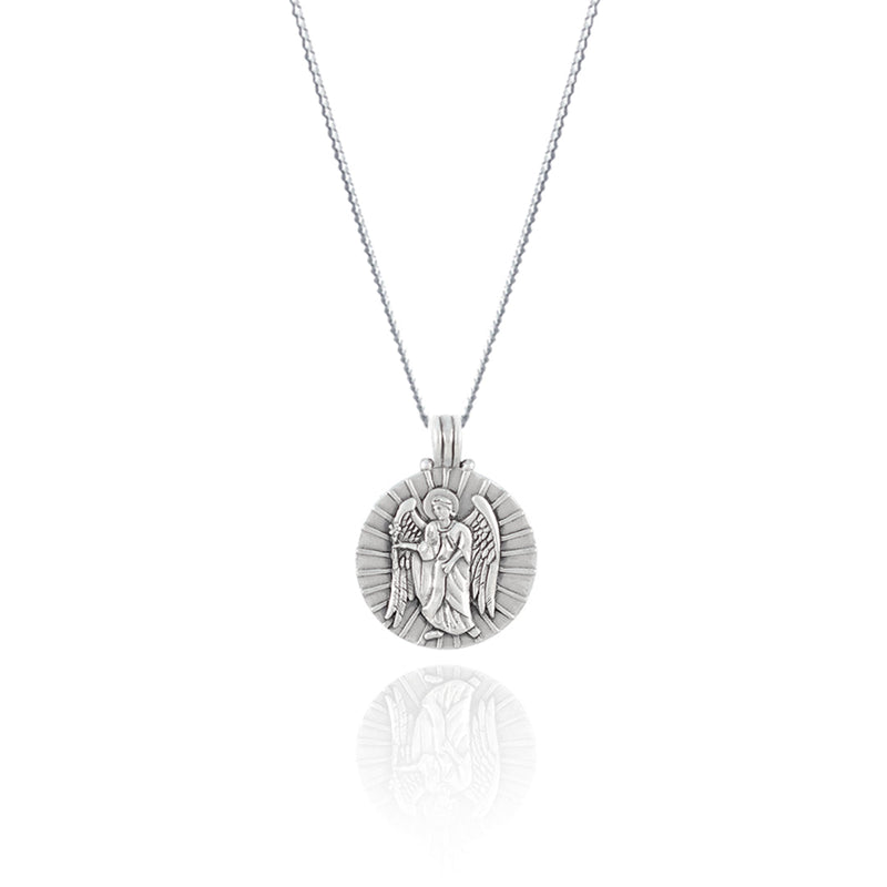 St Gabriel - Archangel Saint of Communication Necklace - Silver
