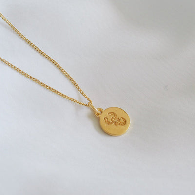 Scorpio Mini Zodiac Necklace - Gold