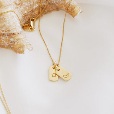 Mini Moon Necklace - Gold