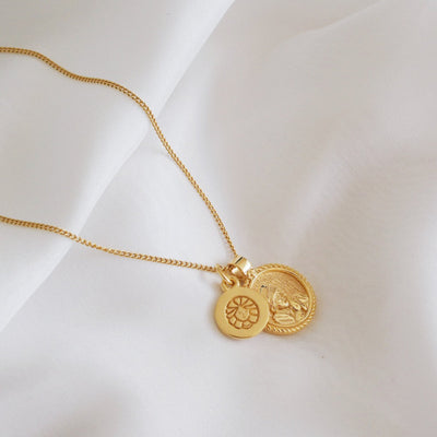 Virgo Mini Zodiac Necklace - Gold