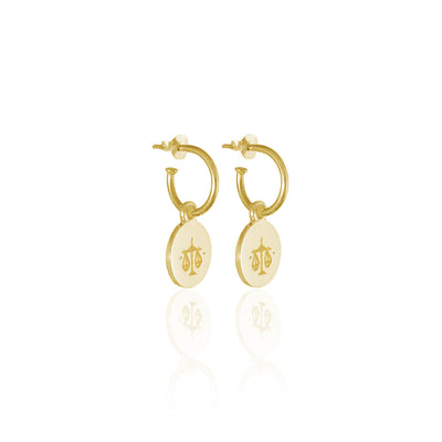 Capricorn Mini Zodiac Earrings - Gold