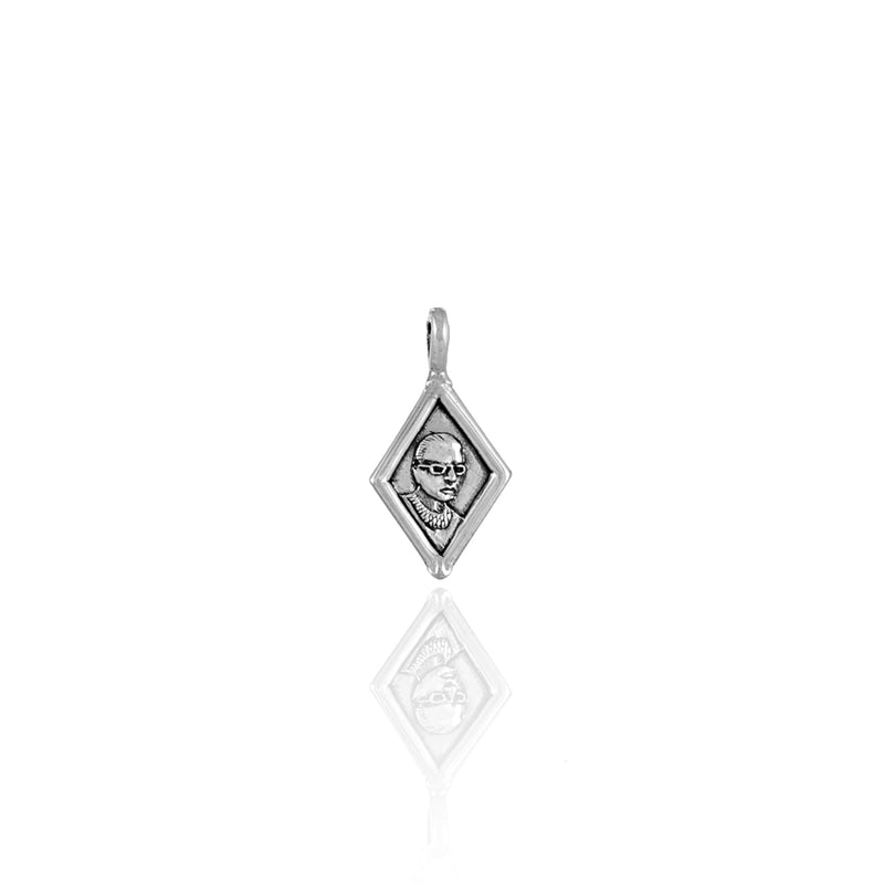 Ruth Bader Ginsberg Pendant for Equality - CHARM ONLY - Silver