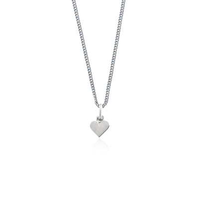 Single Heart of Gold Necklace - (Silver)