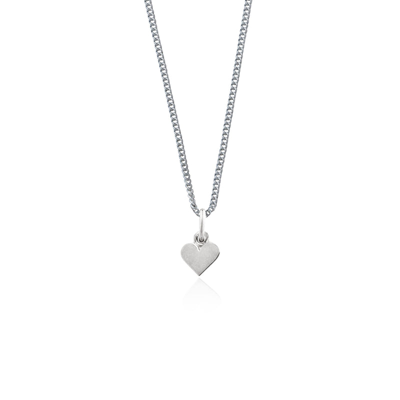 Single Heart of Gold Necklace - (Silver)