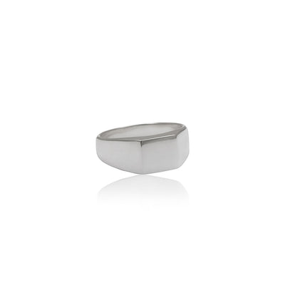 Classic Square Signet Ring - Silver