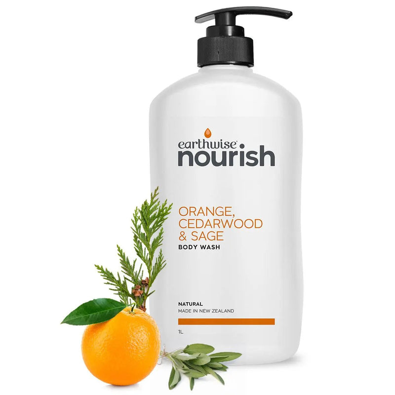 Earthwise Nourish Body Wash Orange Cedarwood Sage - 1L