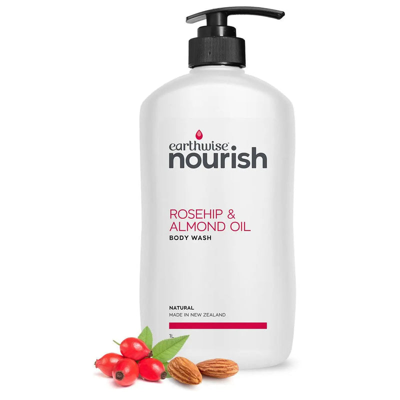 Earthwise Nourish Body Wash Rosehip & Almond Oil - 1L