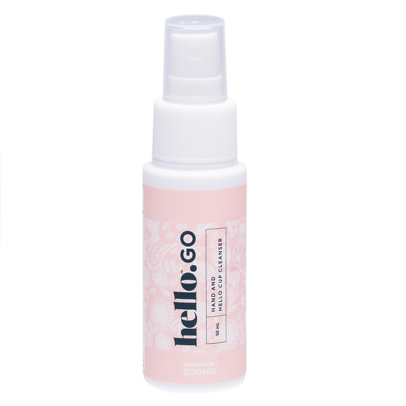 The Hello Cup Hello Go Hand & Hello Cup Cleanser 50ml
