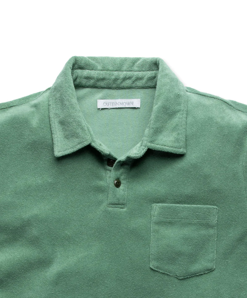 Outerknown - Hightide Terry Polo - Green Glass