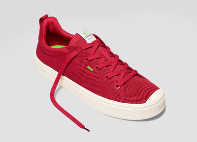 IBI Low Raw Red Knit Sneaker Men