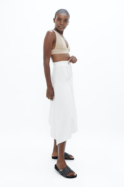 Mallorca PMI - Asymmetric Skirt - White Dove
