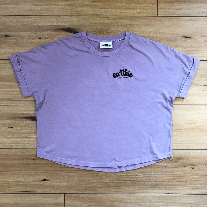 Earthie Oversized Vintage Tee – Small Logo Front